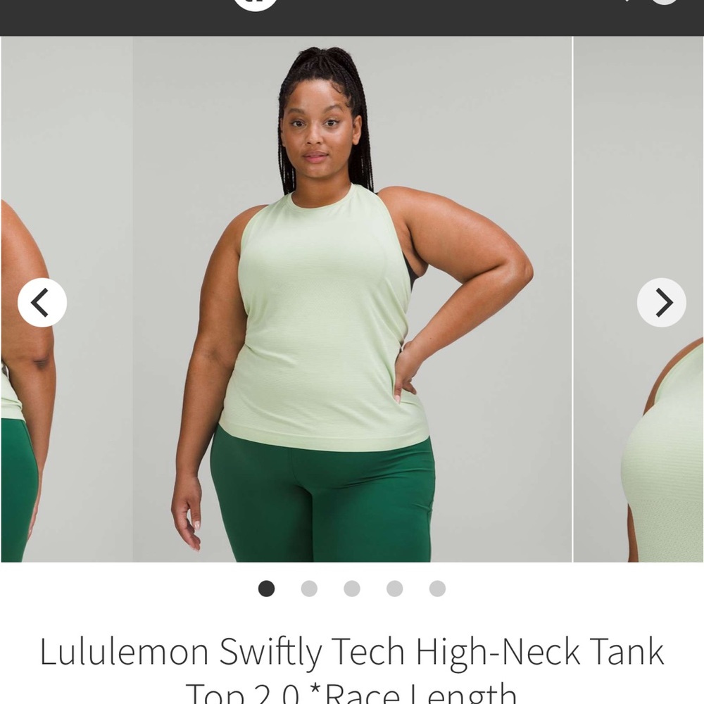 Lululemon Swiftly Tech High-Neck Tank Top 2.0 *Race Length
Creamy Mint, Size 4
